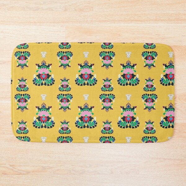 Item preview, Lotus pattern with dark yellow background designed and sold by SueSakpal.