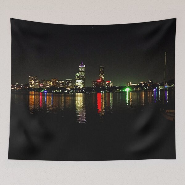 Item preview, boston skyline at night  designed and sold by regannen.