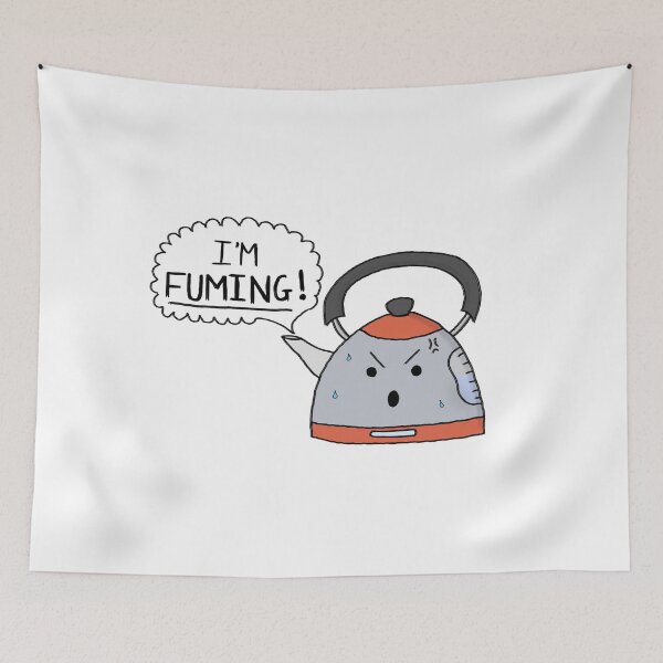 Item preview, I'm Fuming - Cute Angry Kettle Drawing designed and sold by THNKDESIGN.