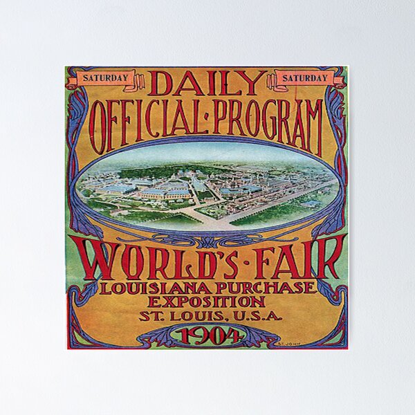 1904 US Poster Stamp St Louis World's Fair Louisiana Purchase