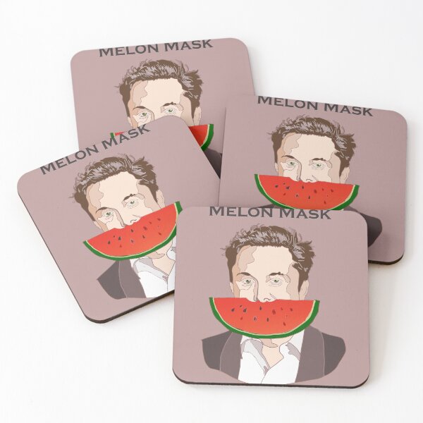 Item preview, Watermelon Elon Musk's Mask designed and sold by catnamedtiffany.