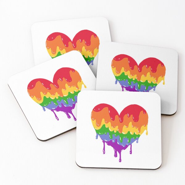 Item preview, Melty rainbow heart designed and sold by katelladraws.