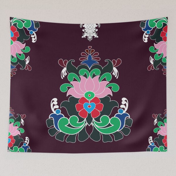 Item preview, Lotus flower pattern fabrics artwork designed and sold by SueSakpal.