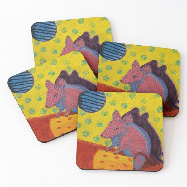 Item preview, Pink Rat and his Cheese Painting by Sunny Chen designed and sold by factory88.