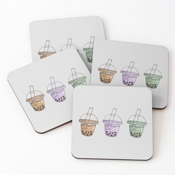 Item preview, Three Set Bubble / Boba Teas (Matcha, Taro, Black Milk tea) designed and sold by AngellyMarieee.