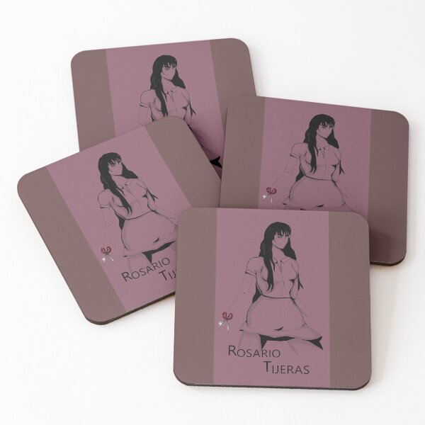Item preview, Rosario Tijeras line art (dark purple-pink) designed and sold by Creativemonster.