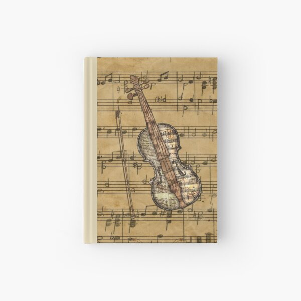 Vintage Sheet Music Violin Hardcover Journal