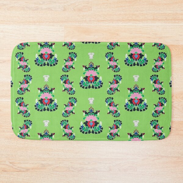 Item preview, Lotus pattern with green colour background designed and sold by SueSakpal.