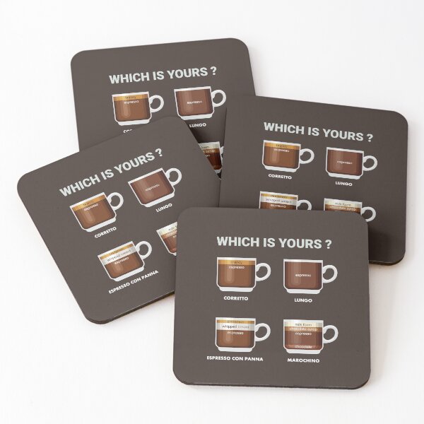 Item preview, Which is yours favorite coffee? Corretto, Lungo, Con panna. Marochino designed and sold by coffeeapparel.