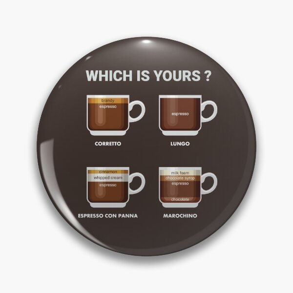 Item preview, Which is yours favorite coffee? Corretto, Lungo, Con panna. Marochino designed and sold by coffeeapparel.