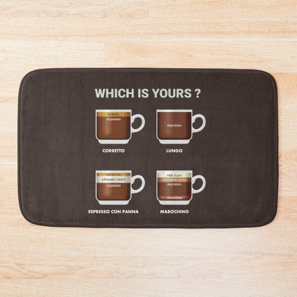 Item preview, Which is yours favorite coffee? Corretto, Lungo, Con panna. Marochino designed and sold by coffeeapparel.
