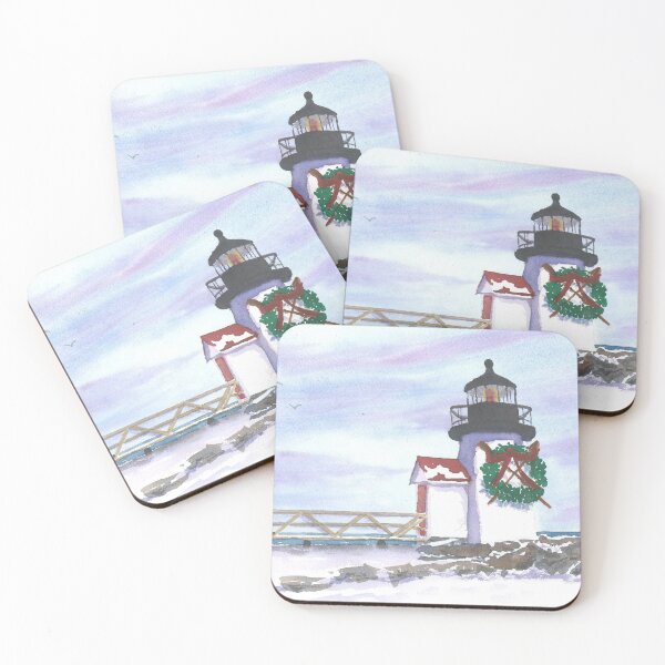 Item preview, Nantucket Lighthouse at Christmas  designed and sold by Roseann Meserve.