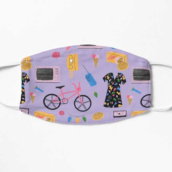 Stranger Things Pattern Purple Flat Mask