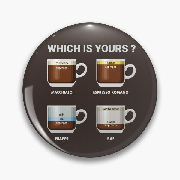 Item preview, Which is yours favorite coffee? Machiato, Espresso romano, Frappe, Raf designed and sold by coffeeapparel.