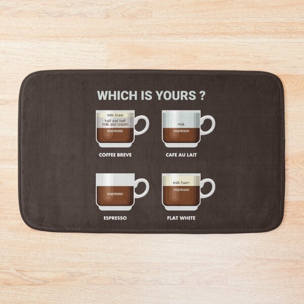 Item preview, Which is yours favorite coffee? Coffee breve, cafe au lait, espresso, flat white designed and sold by coffeeapparel.