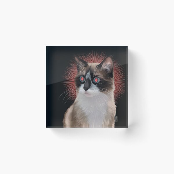 Item preview, Soba - Snowshoe Cat Ready to Fire Lasers designed and sold by Kittie Peters.