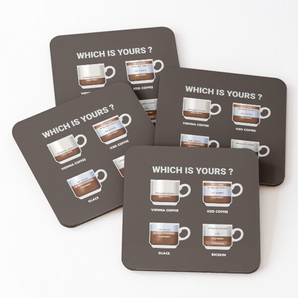 Item preview, Which is yours favorite coffee? Vienna coffee, iced coffee, glace, bicerin designed and sold by coffeeapparel.