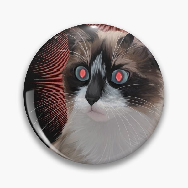 Item preview, Soba - Snowshoe Cat Ready to Fire Lasers designed and sold by Kittie Peters.