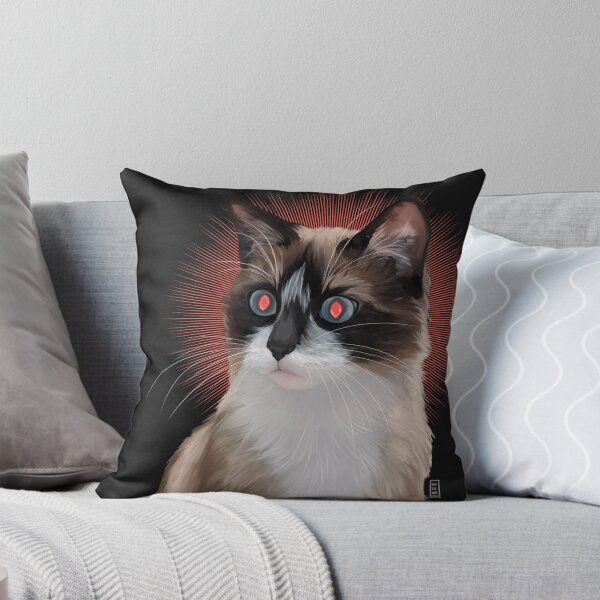 Item preview, Soba - Snowshoe Cat Ready to Fire Lasers designed and sold by Kittie Peters.