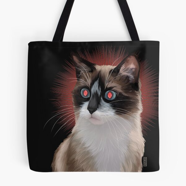 Item preview, Soba - Snowshoe Cat Ready to Fire Lasers designed and sold by Kittie Peters.