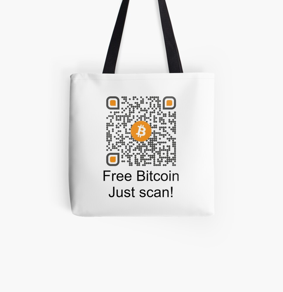 Rick Roll QR code disguised as bitcoin QR code | Greeting Card