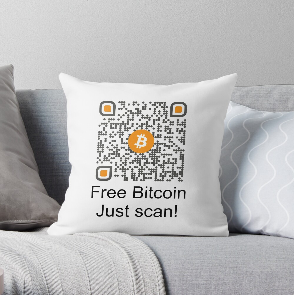 Rick Roll QR code disguised as bitcoin QR code | Greeting Card