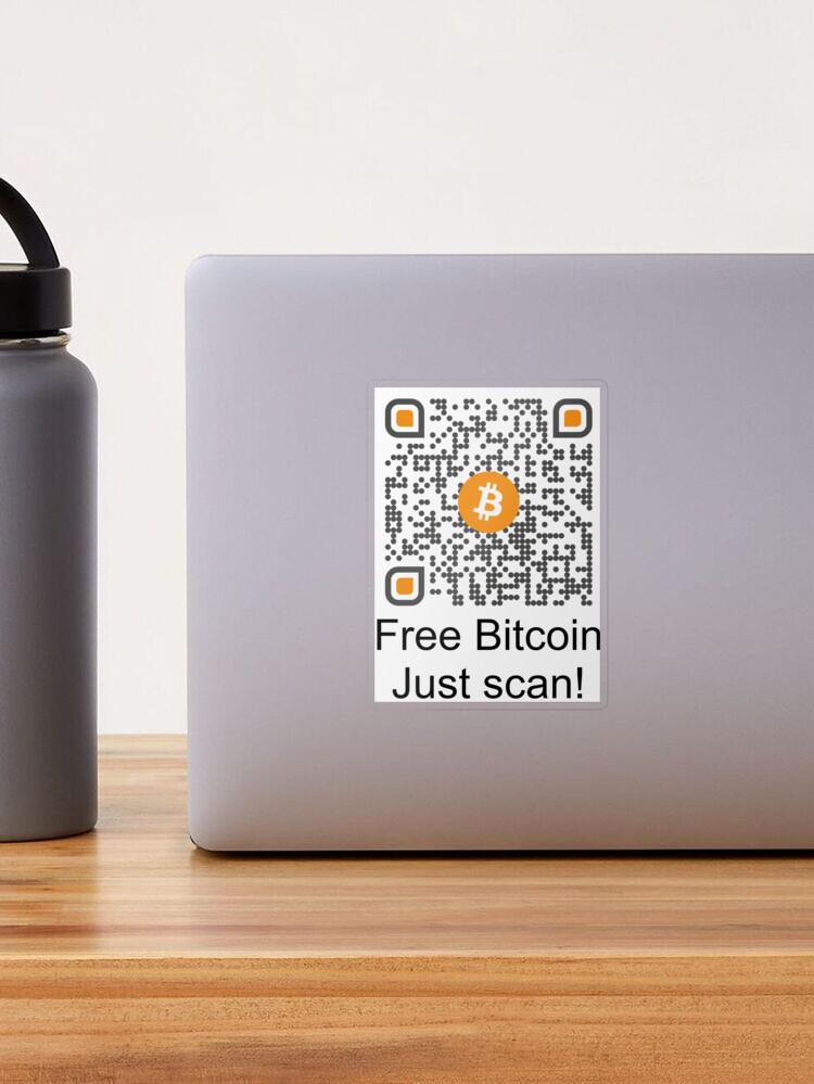 Rick Roll QR code disguised as bitcoin QR code | Greeting Card