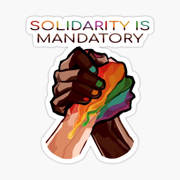 Item preview, "Solidarity is Mandatory" black lives matter artwork designed and sold by birdofprey12345.