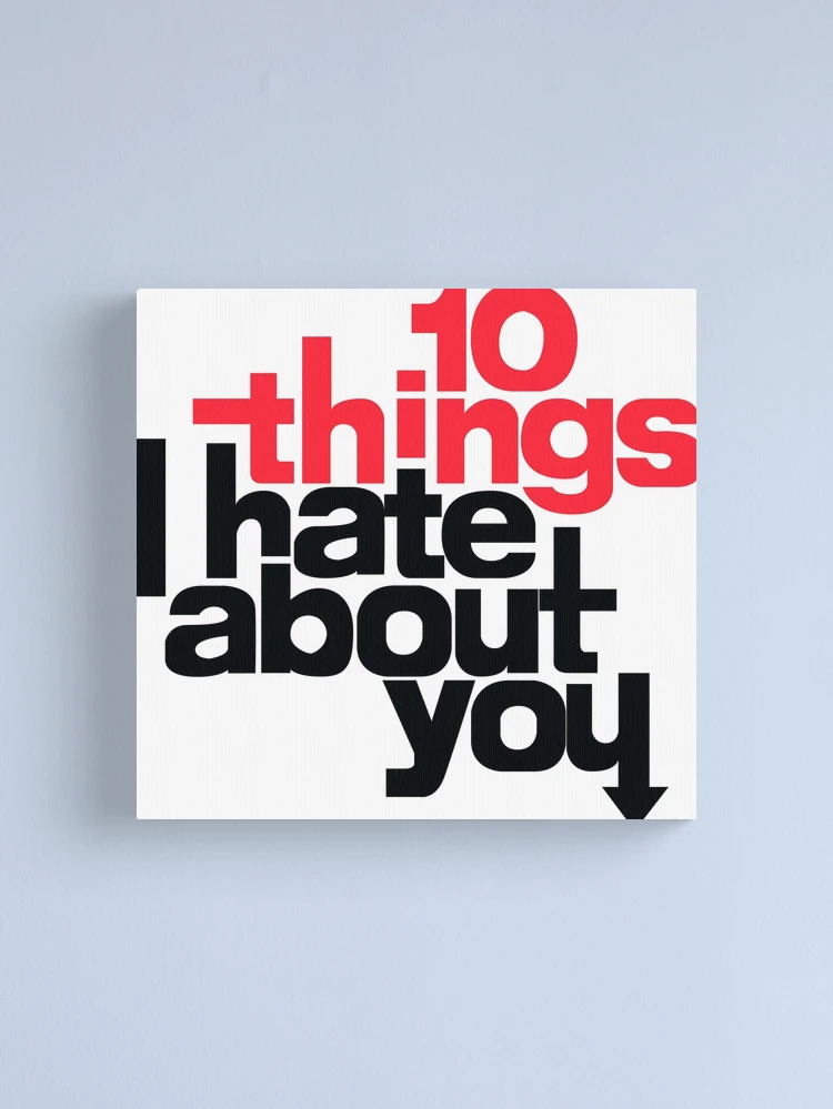 10 Things I Hate About You Title Poster for Sale by lmesmcc