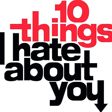 10 Things I Hate About You Title Art Board Print for Sale by