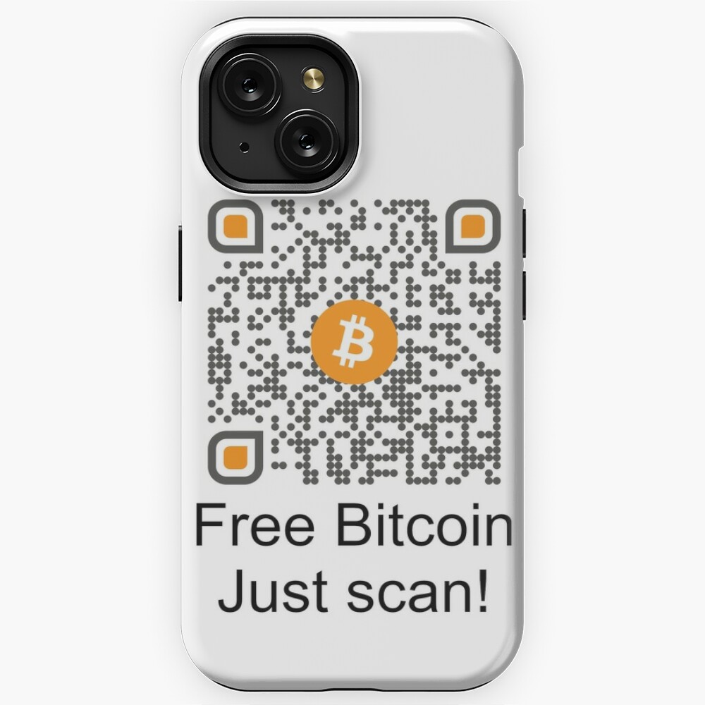 Rick Roll QR code disguised as bitcoin QR code | Greeting Card