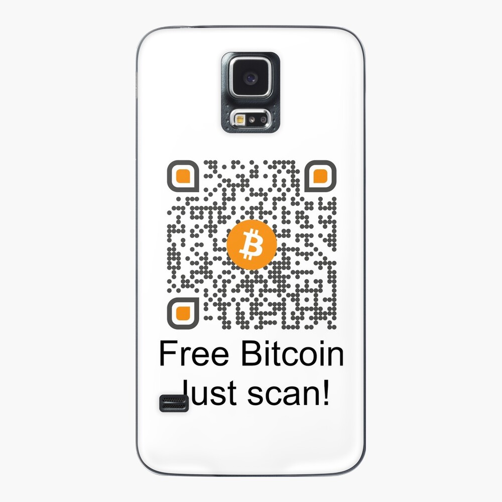 Rick Roll QR code disguised as bitcoin QR code | Greeting Card