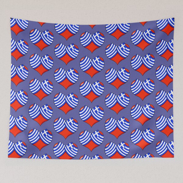 Item preview, Greek Flag Heart designed and sold by TheOtherGreek.
