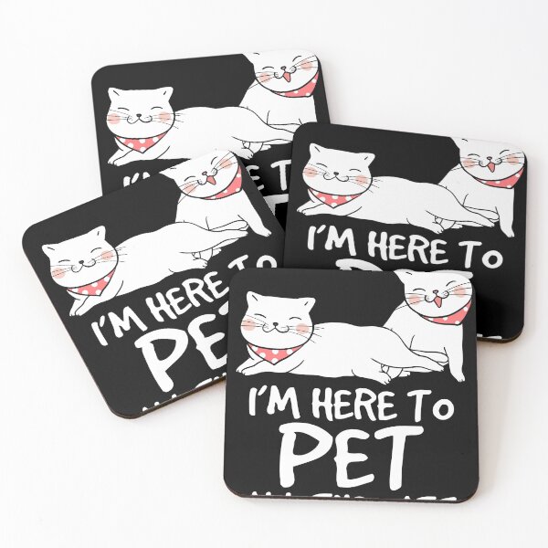 Item preview, I'm Here To Pet All The Cats print, Cat Tee, Kitty product designed and sold by Lisbob.