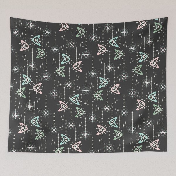 Item preview, Boomerang and Starburst Mobiles on Dark Gray designed and sold by studioxtine.