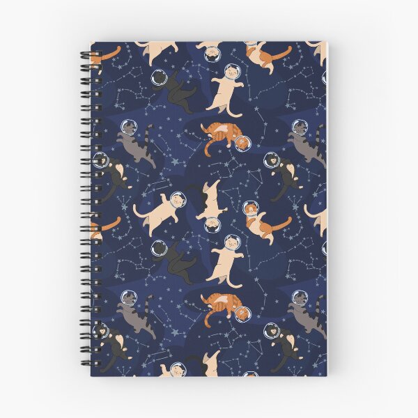 Item preview, Pattern with cats in space designed and sold by burbura.