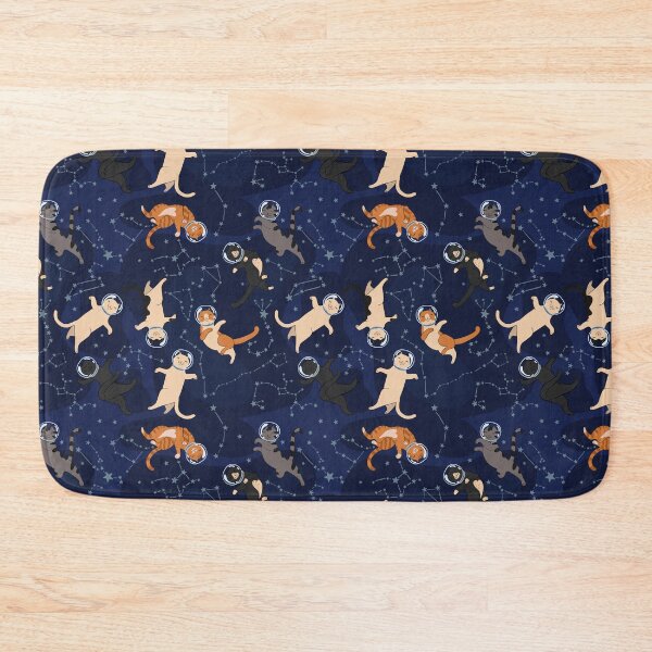 Item preview, Pattern with cats in space designed and sold by burbura.