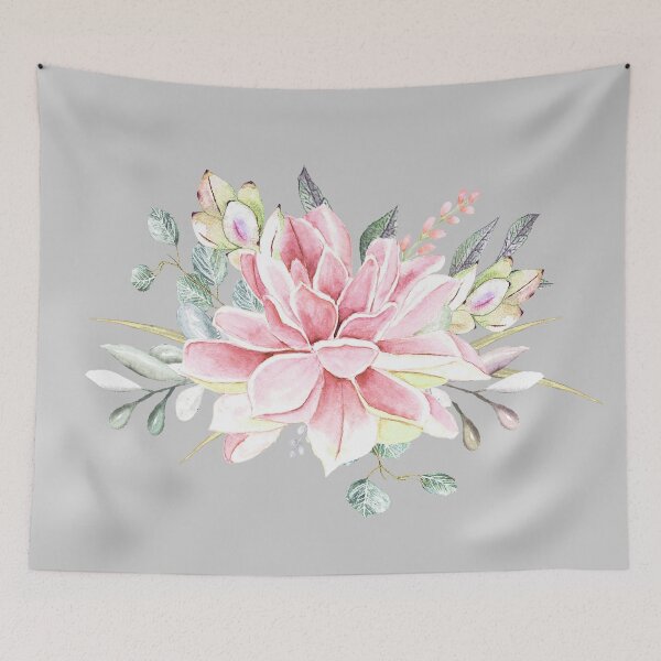 Item preview, Pastel pink succulent and leaves designed and sold by latiendadearyam.
