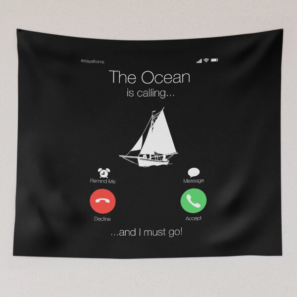Item preview, Sailing boat sailor boat owner gift Ocean calling designed and sold by 2blackcherries.