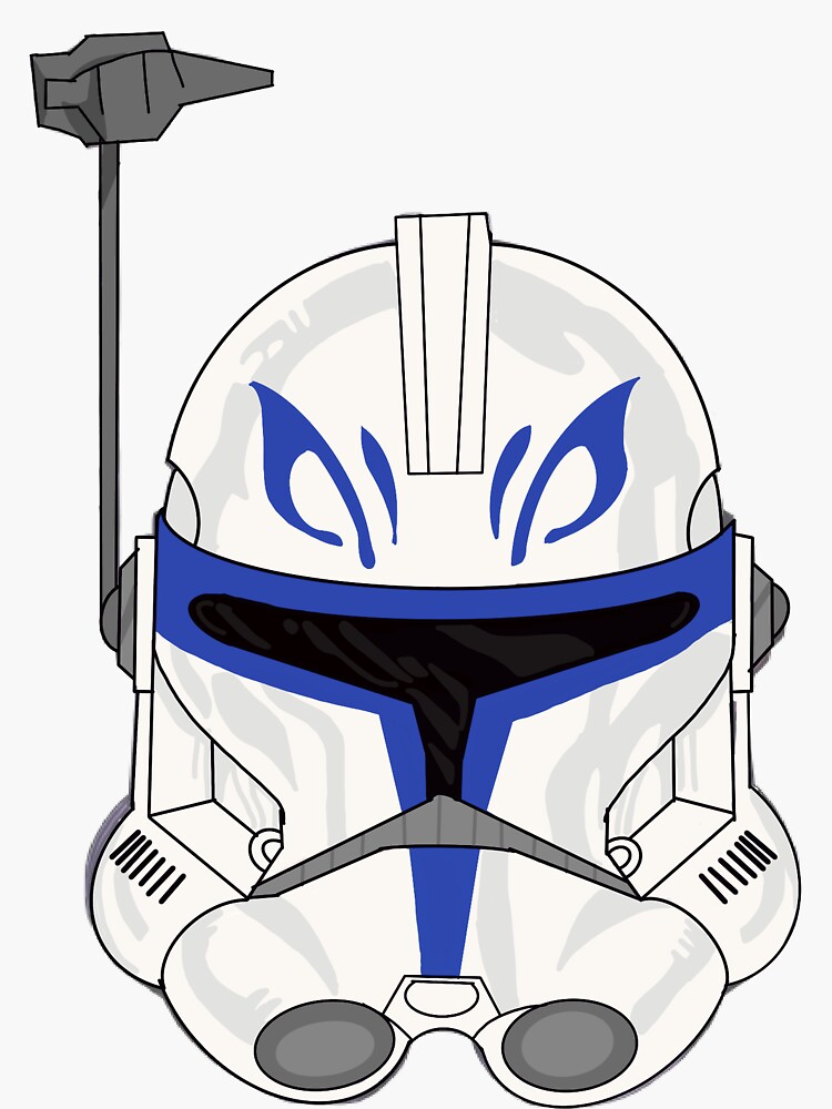 "Captain Rex Helmet" Sticker for Sale by coolchicken123 Redbubble