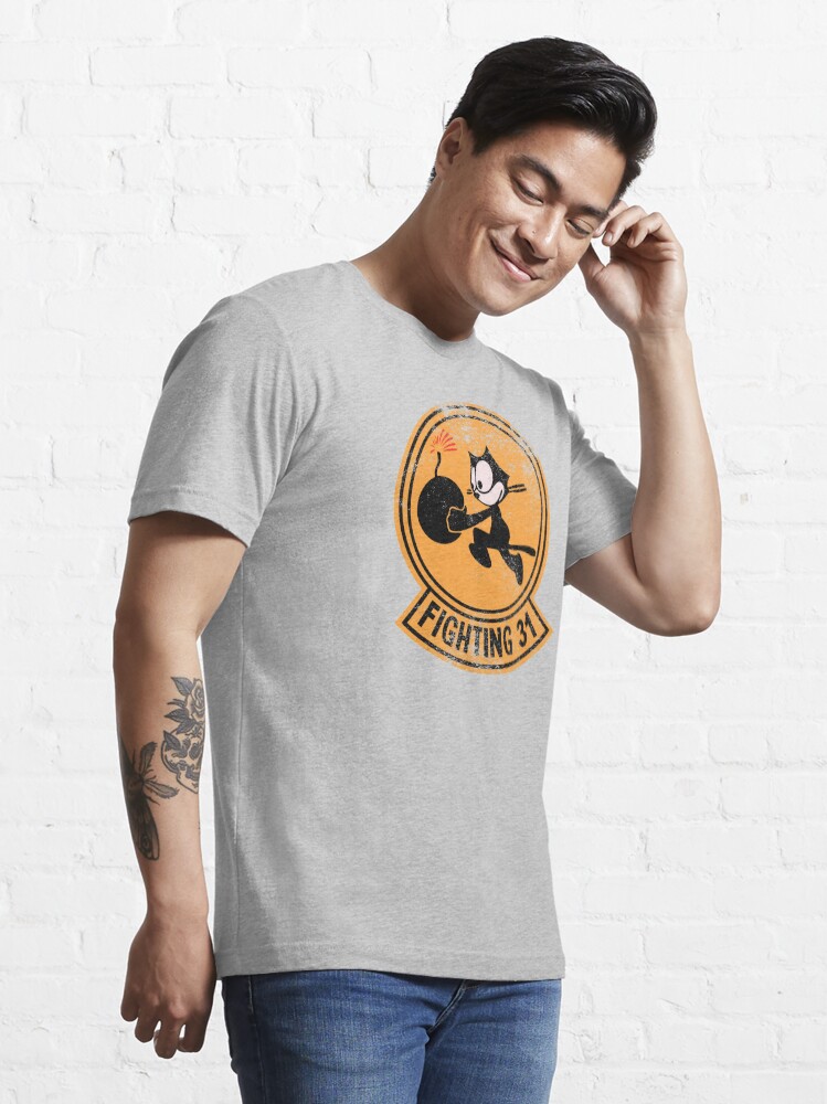 Alternate view of WW2 VFA-31 Tomcatters Squadron Patch Shirt Gear Essential T-Shirt