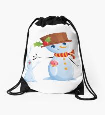 Christmas Snowman & Bunny Sac à cordon