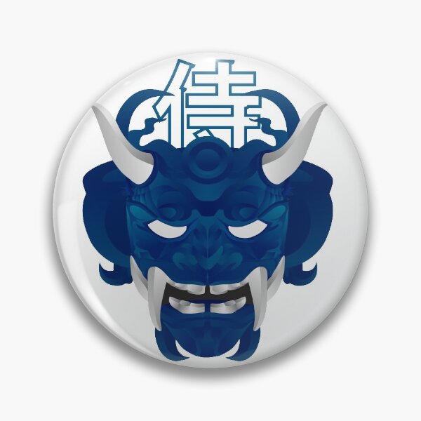 Item preview, Samurai blue mask designed and sold by mawmawli.