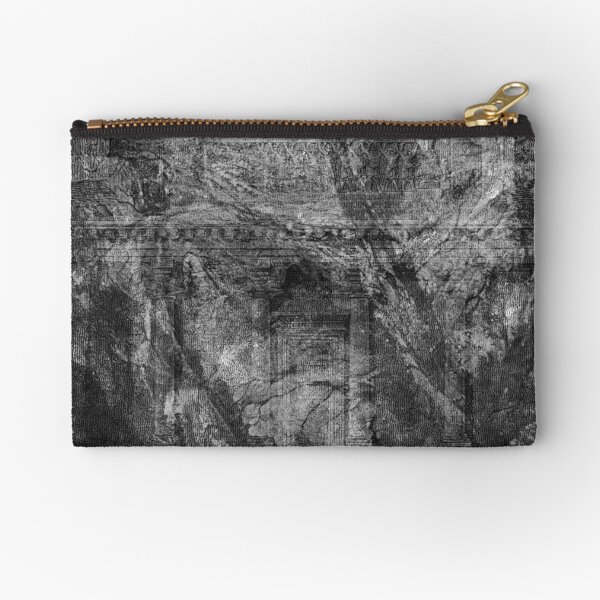 The Atlas of Dreams - Plate 32 (b&w) Zipper Pouch