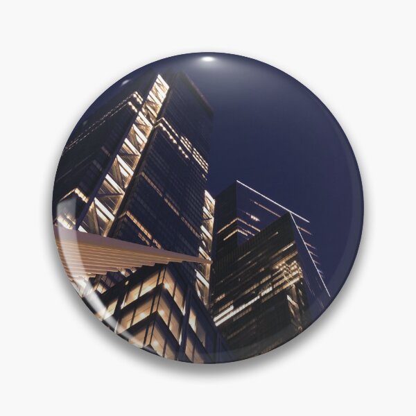 Item preview, Nighttime building shot in New York designed and sold by cloudedsunset.