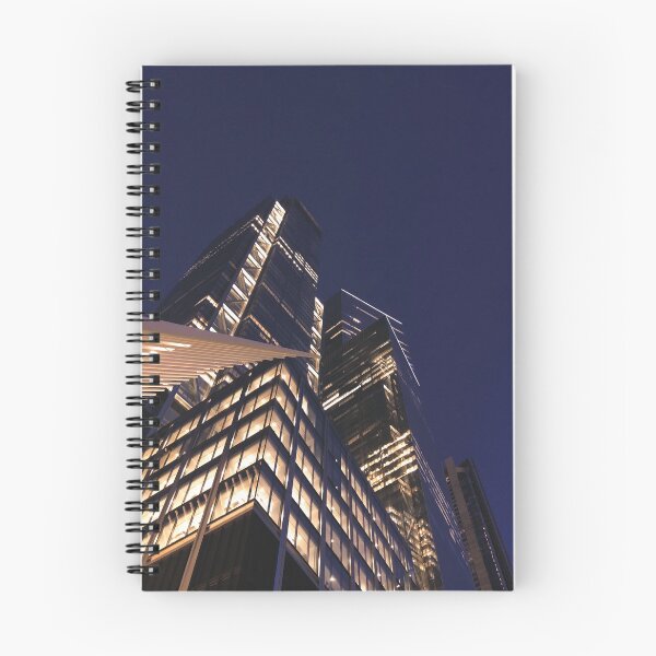 Item preview, Nighttime building shot in New York designed and sold by cloudedsunset.