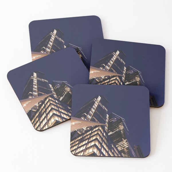 Item preview, Nighttime building shot in New York designed and sold by cloudedsunset.