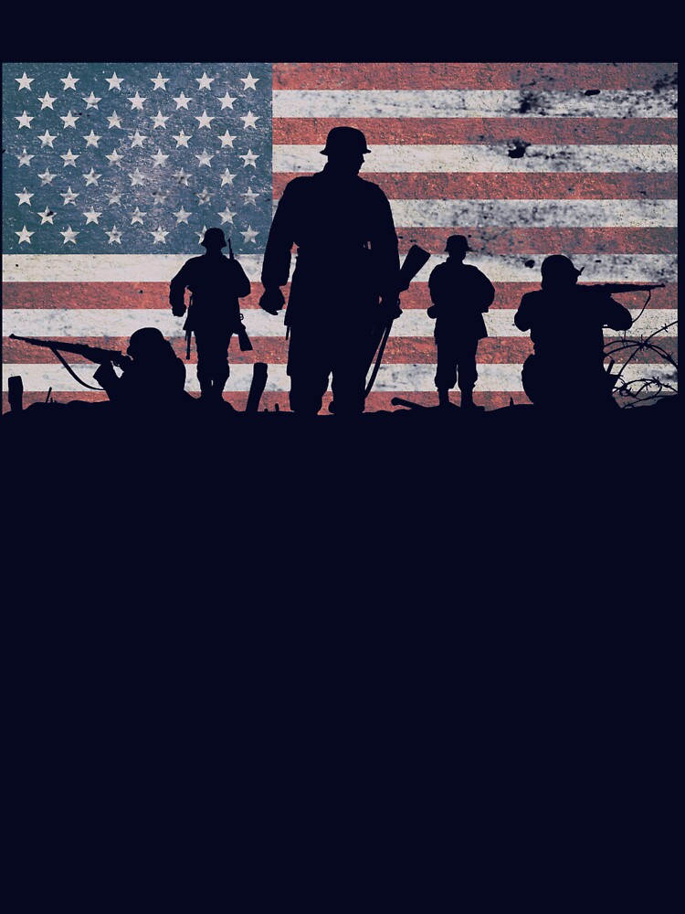 Thumbnail 7 of 7, Essential T-Shirt, American Flag Thank Military Veteran's Day Shirt Gear designed and sold by DynamicDesign.