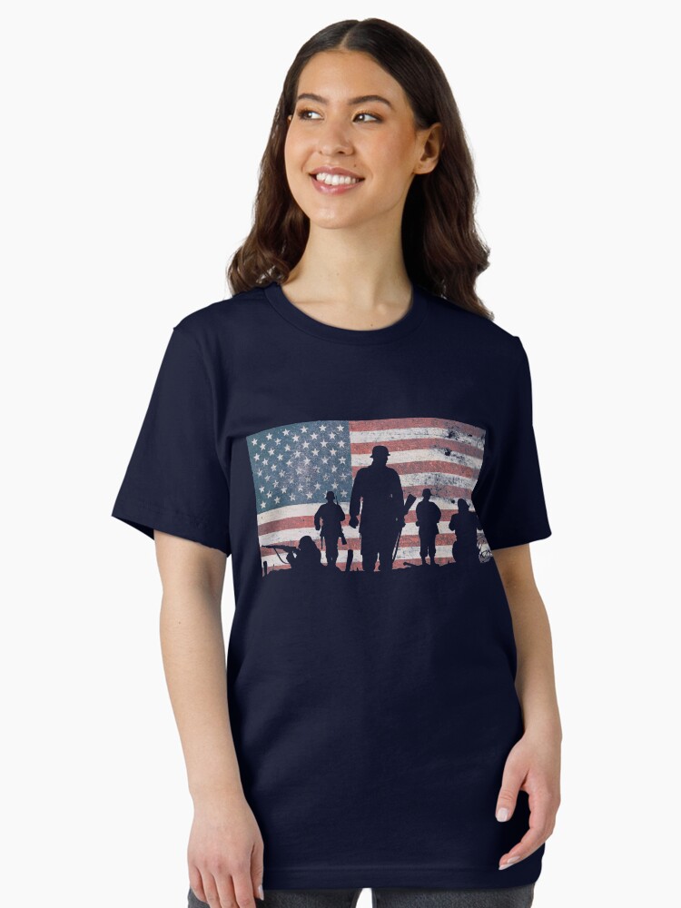 Thumbnail 2 of 7, Essential T-Shirt, American Flag Thank Military Veteran's Day Shirt Gear designed and sold by DynamicDesign.