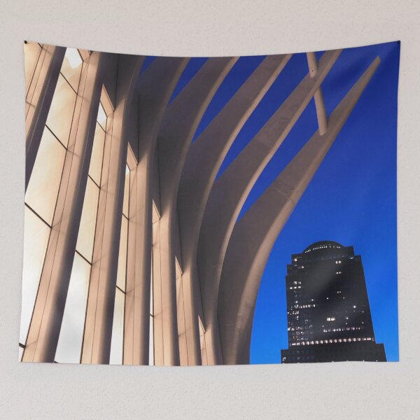 Item preview, Night time building architecture in NYC  designed and sold by cloudedsunset.